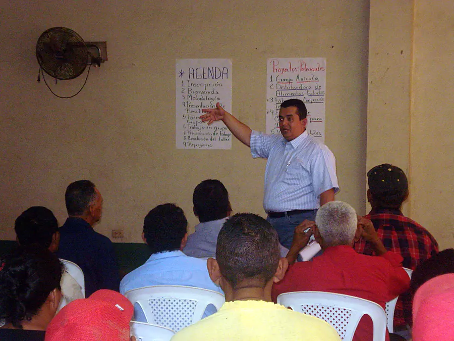 Presentación de la agenda de un taller